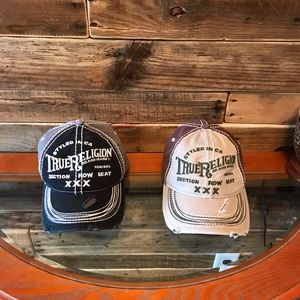 True Religion distressed Hats  $20 each Unisex